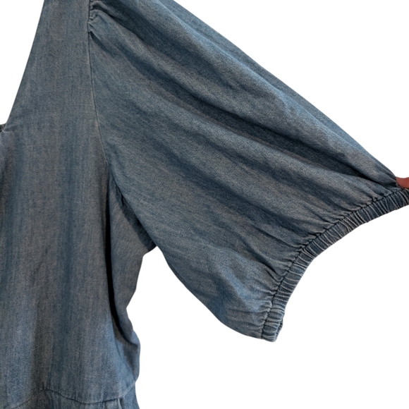 Old Navy Puff Sleeve Denim Mini Dress NWT - Picture 7 of 16